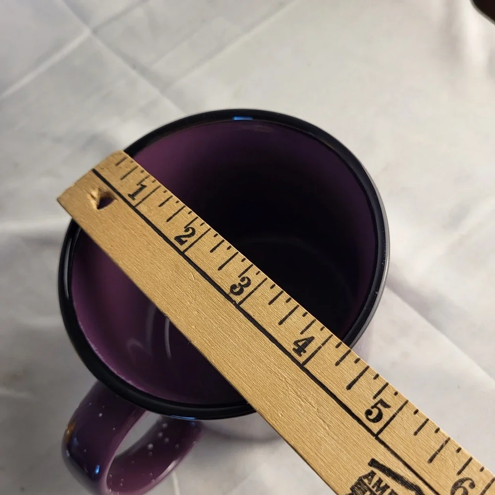 Cornell 16oz Ceramic Purple Speckled Coffee Mug